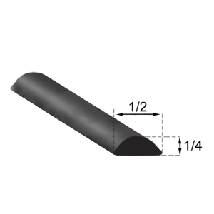 Fixed Glass Locking Strip - Black - 1/2" x 1/4" - FREE SAMPLE