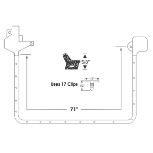12-133D - 1965-66 Cadillac Rear Door Seal Kit