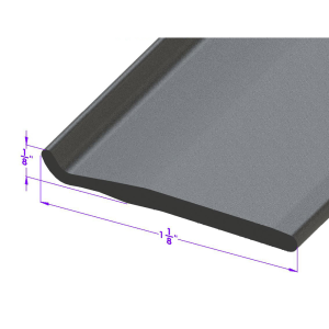 General Use Dense Rubber Extrusion Seal - 1-1/8" Wide - Many Applications Including Flipper, Doors, Trunk, Cowl, Etc. - FREE SAMPLE