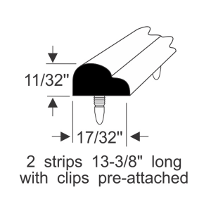 1955-57 Buick Cadillac Chevy Oldsmobile & Pontiac Hinge Pillar Seal