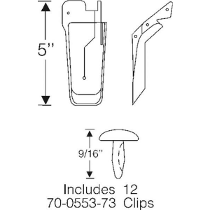 Steele Rubber - Lock Pillar Filler / U Jamb Seal - Rear Door - Image 2
