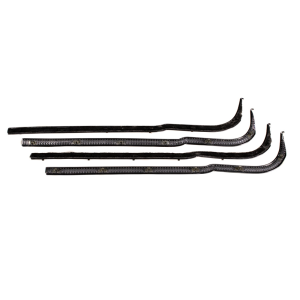 Beltline / Anti-Rattler Weatherstrip - 4 Piece Complete Kit - Black Bead