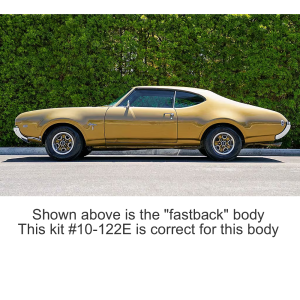 RePops - Beltline Weatherstrip - 8 Piece Complete Kit - For "Fastback" Body With Special Molding - Image 2