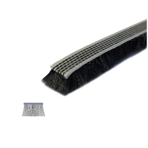 Beltline Pile Brush - Black - 1/2" x 3/8" - 6' - FREE SAMPLE