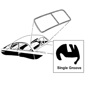 Dennis Carpenter - Windshield Seal - SINGLE Groove For Trim - Image 2