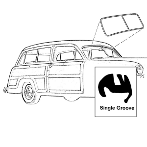 Dennis Carpenter - Windshield Seal - SINGLE Groove For Trim - Image 2
