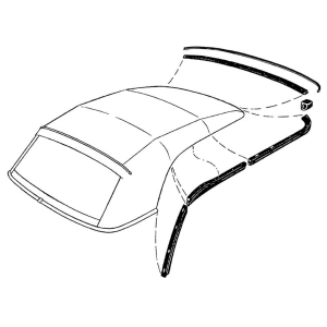 Convertible Top Seal - Complete 10 Piece Kit