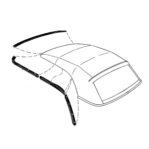 Dennis Carpenter - Convertible Top Weatherstrip - Complete 9 Piece Kit - Image 2