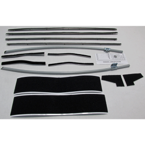 Deluxe Window Channel & Beltline / Anti-Rattler Weatherstrip - 14 Piece Kit