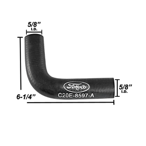 Water Bypass Hose With Ford Script
