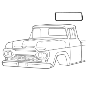 Dennis Carpenter - Back Window Seal - Without Trim Groove - Image 2