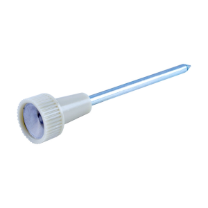 Headlight Switch Knob With Shaft - White With Silver Insert