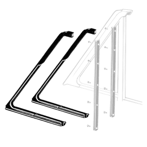 1963 and 1964 Ford and Mercury vent window seal kit location diagram.