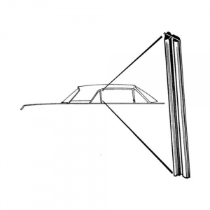 1964-1966 Ford Thunderbird quarter window seal installation location.