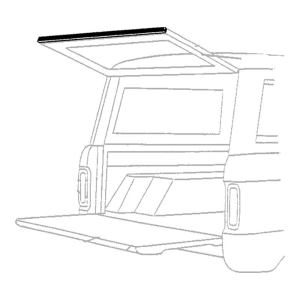 1966-68 Ford Bronco liftgate lower seal installation location.