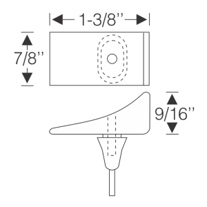 1961-62 Oldsmobile F-85 hood bumper dimensions.