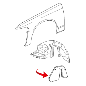1995-2002 Ford, Lincoln & Mercury a arm dust shield kit installation location.