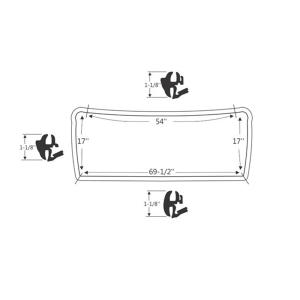 1955-56 Dodge and Plymouth windshield seal.