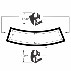1955-56 Dodge and Plymouth windshield seal.