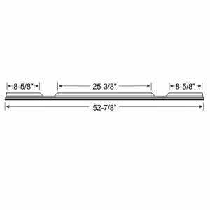 1992-2005 Chevy Astro Van & GMC Safari Van Rear Dutch Door Upper Drip Rail Seal - #12-108X.