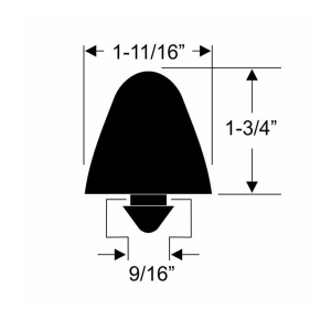 1955-57 & 1963 Chevy Restoration Parts Front Suspension Upper Control Arm Bumper - 07-023B.