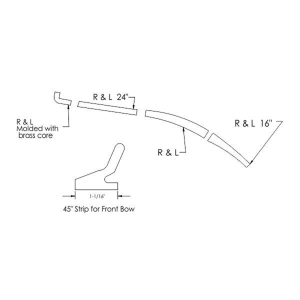 1953-54 Chevy & Pontiac Restoration Parts Convertible Top Roof Rail Seal Kit - Part #11-317R.