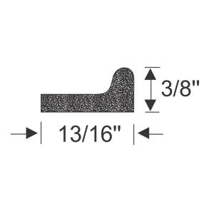 1951-53 Buick & Cadillac Convertible Restoration Parts Header / Bow Seal - Part #13-012X