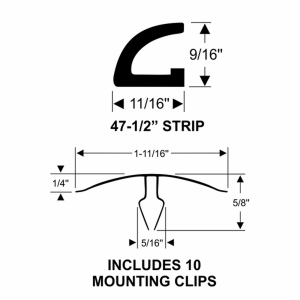 1959-1960 Chevy & Pontiac Restoration Parts Hood To Cowl Seal Kit - 04-186C
