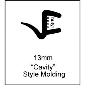 Universal Cavity Style Glass Molding - 13mm - FREE SAMPLE