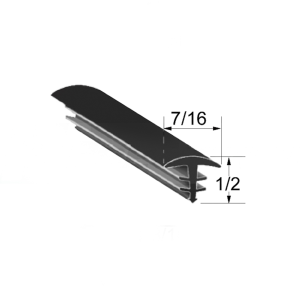 Universal Glass Molding - 1/2" Tall x 7/16" Wide - FREE SAMPLE