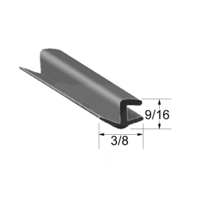 Universal Glass Molding - 9/16" Tall x 3/8" Wide - FREE SAMPLE