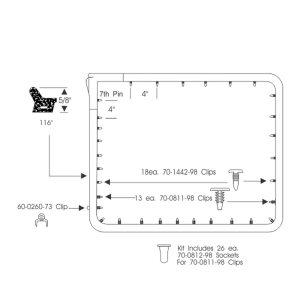 1959-60 Buick Chevy Oldsmobile & Pontiac Restoration Parts Door Seal Kit - Rear - 12-190D