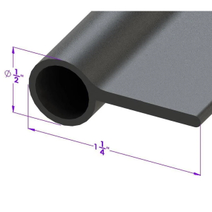 General Use Sponge Rubber Extrusion Seal - 1/2" Bulb x 1-1/4" Wide - Many Applications Including Doors, Trunk, Cowl, Etc.