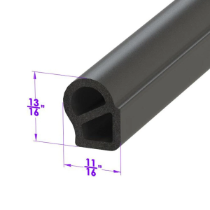 General Use Sponge Rubber Extrusion Seal - 11/16" x 13/16" - Many Applications Including Doors, Trunk, Cowl, Etc.