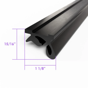 General Use Sponge Rubber Extrusion Seal - 1-1/8" x 15/16" - Many Applications - Typically Roof Rail - FREE SAMPLE