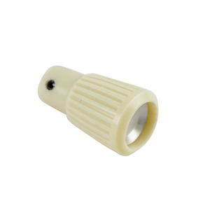 Windshield Wiper OR Fan Switch Knob - White With Silver Insert