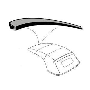 Convertible Top Header Bow Seal - On Windshield Frame
