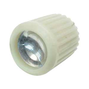 Radio Knob - For Flat Shaft - With Silver Insert