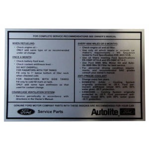 Service Specification Decal