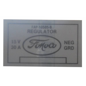 Voltage Regulator Decal