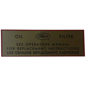 Oil Filter Canister Decal