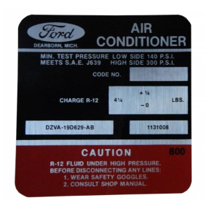AC Compressor Decal