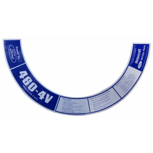 "460 4V" Air Cleaner Decal