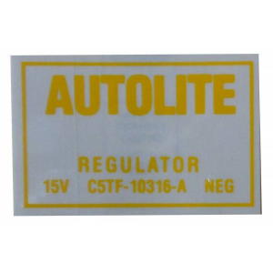 Voltage Regulator Decal