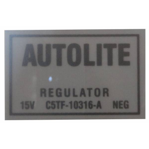 Voltage Regulator Decal