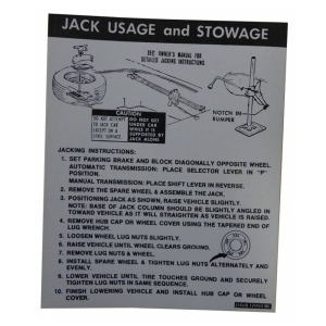 Jack Instructions Decal