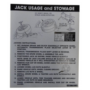 Jack Instructions Decal