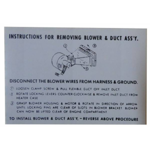 Heater Instructions Decal