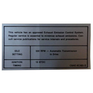 460 Automatic Transmission Emission Decal