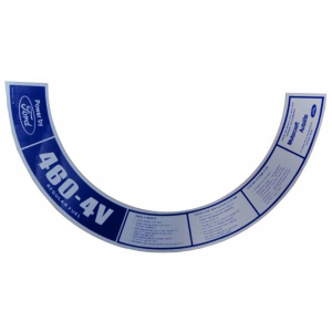 "460 4V" Air Cleaner Decal